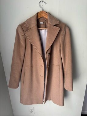 Calvin Klein Women's Tan Wool-Blend Pea Coat